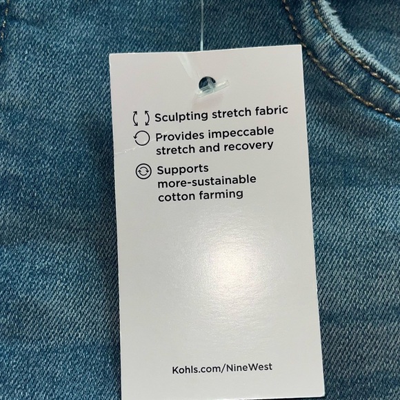 Nine West Sculpting Denim High Rise Bootcut‎ Medium Wash Denim Jeans Size 16 New - Picture 8 of 16